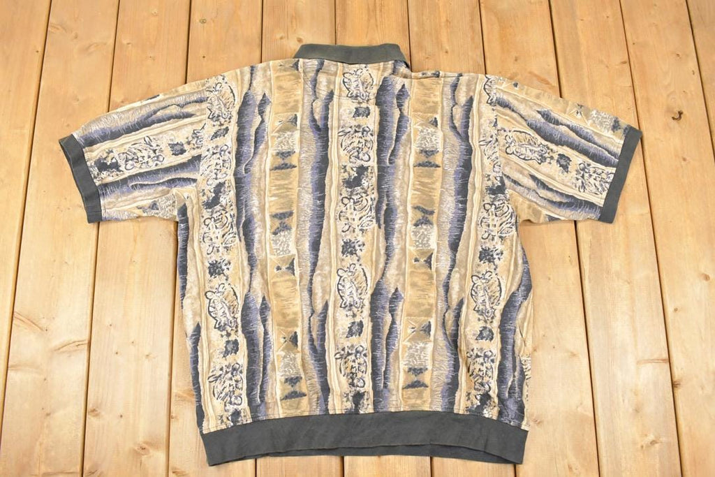 Vintage 1990s Boulevard Club Abstract Button Up Shirt Men's XL
