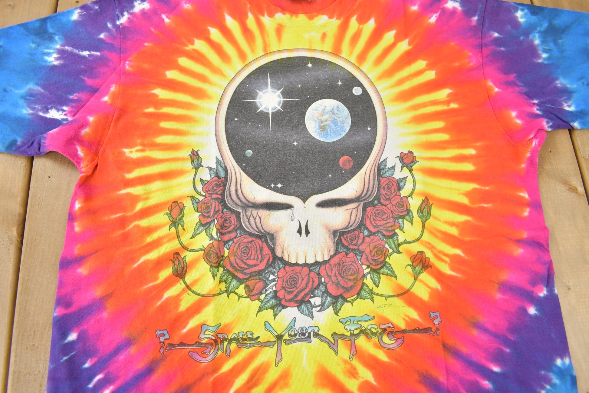 Vintage 1992 Grateful Dead Space Your Face All Over Print Band T-shirt