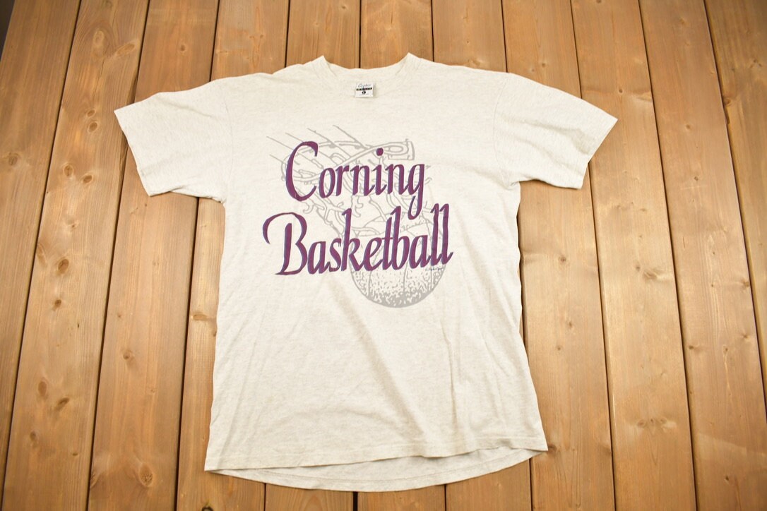 Vintage 1990s Corning Basketball Gopher Sport Graphic T Shirt