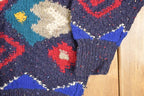 Vintage 1980s Boston Traders Abstract Wool Knit Crewneck Sweater Men's L