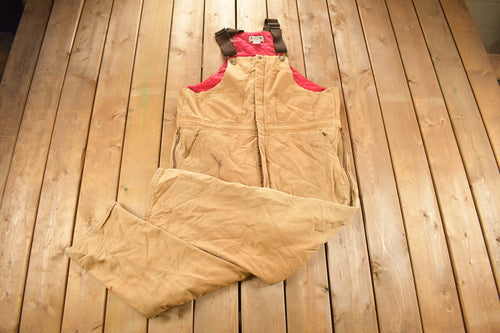 Vintage 1990s Berne Quilted Canvas Overalls Size 48 x 28 / Vintage Overalls / Made In USA / Streetwear / Vintage Workwear / Hunting Pants