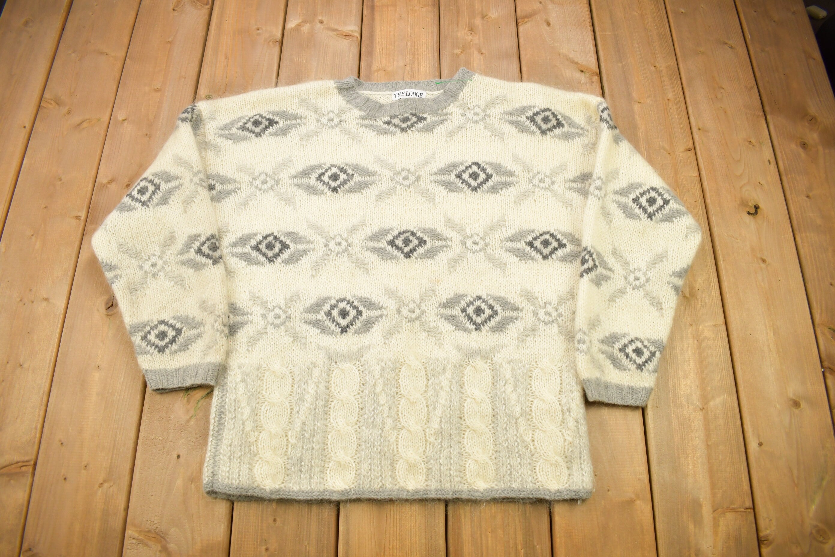 Vintage 1990s The Lodge Mohair Knitted Crewneck Sweater