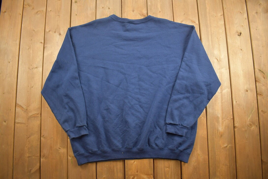 Vintage 1990s Lee Sport Blank Navy Crewneck Sweatshirt