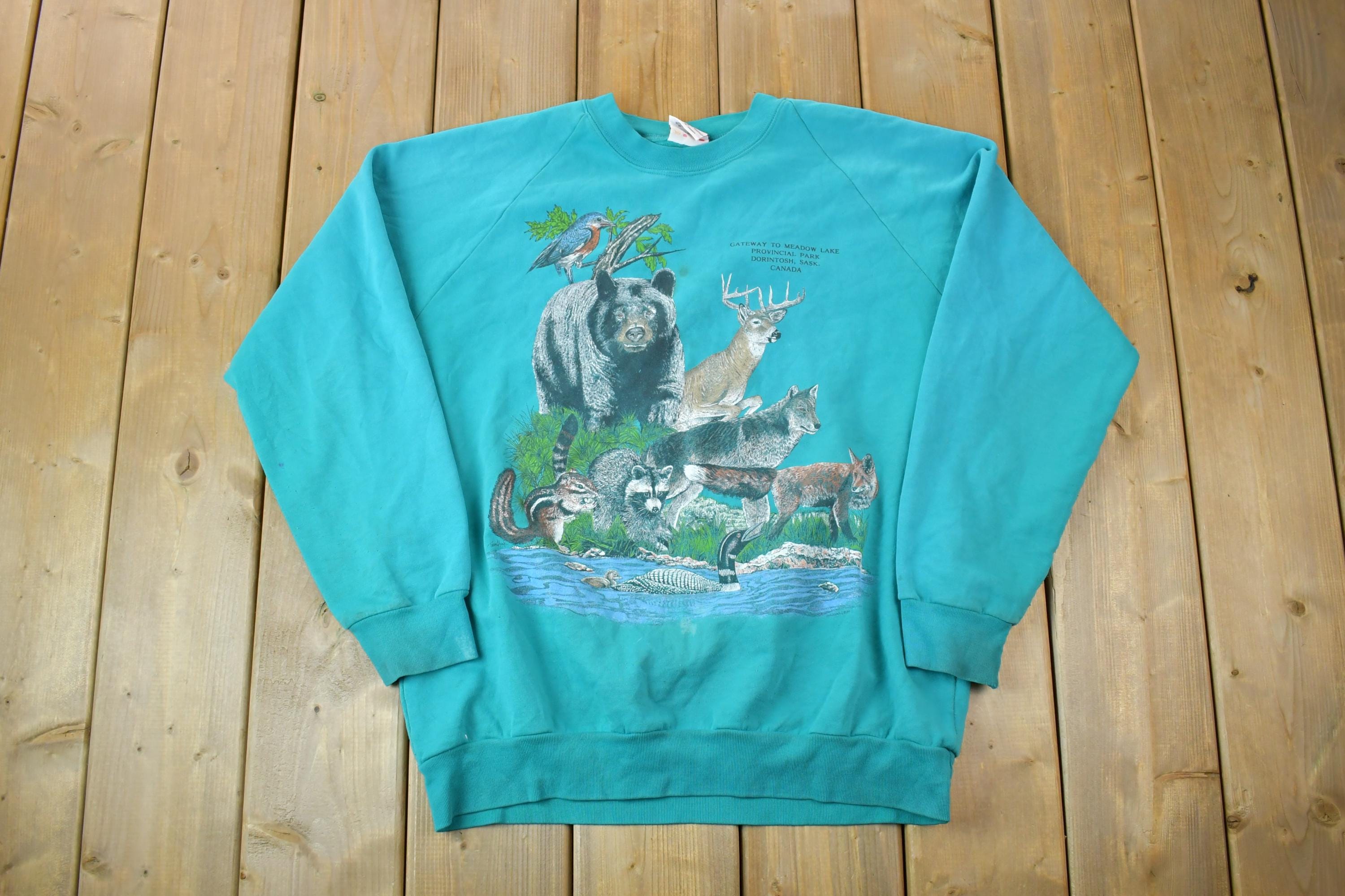 Vintage 1990s Gateway To Meadow Lake Bear Crewneck