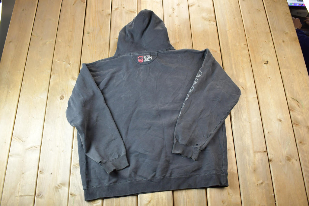 Vintage 1990s Spitfire Wheels Hoodie Skateboarding Sweatshirt