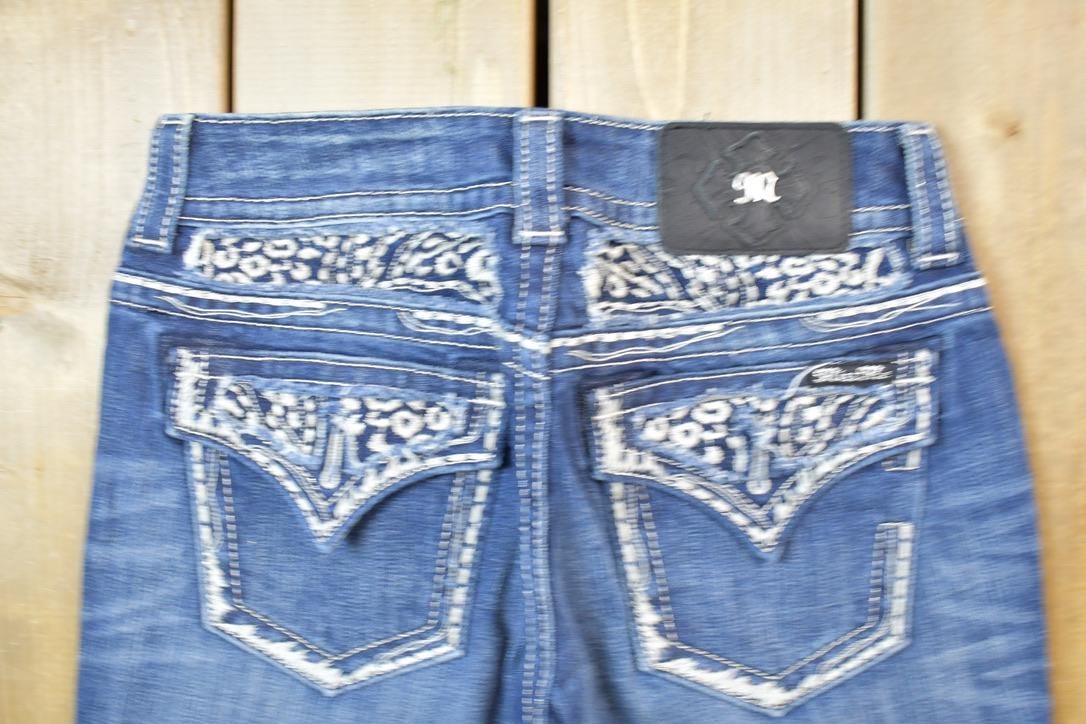 Vintage Y2K Miss Me Bedazzled Low Rise Jeans Size 26x31