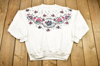 Vintage 1990s Flower Graphic Crewneck