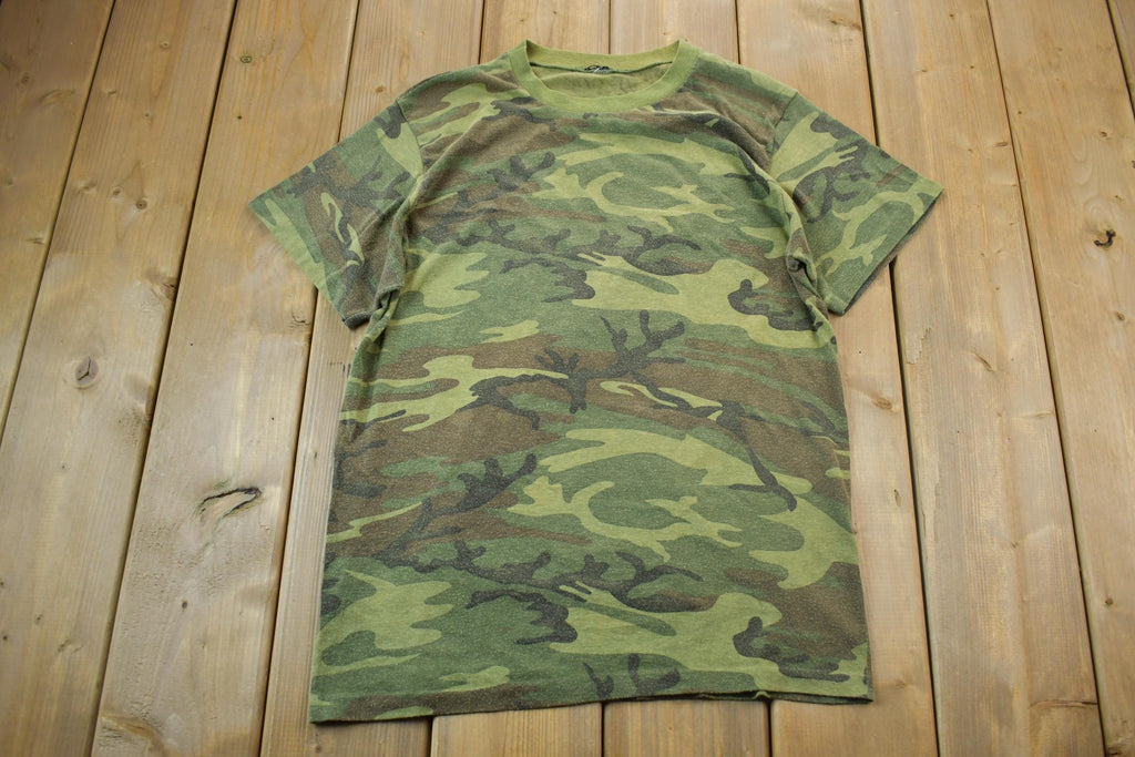 Vintage 1990s Camouflage Graphic T-Shirt