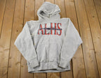 Vintage 1990s ALHS Tigers Hockey Reverse Grain University Collegiate Heavyweight Hoodie