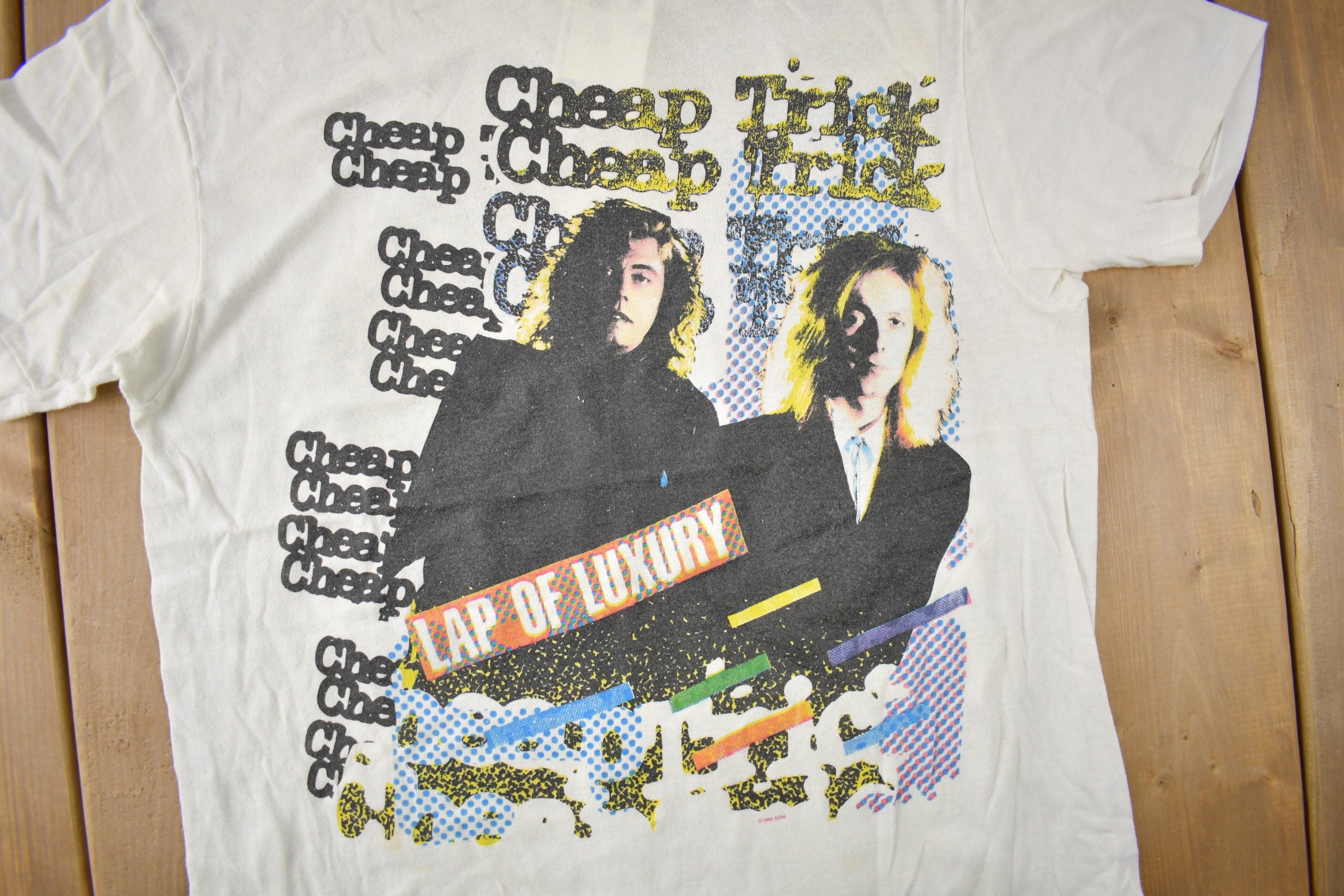 Vintage 1988 Cheap Trick Lap Of Luxury Tour Promo T Shirt Made In USA