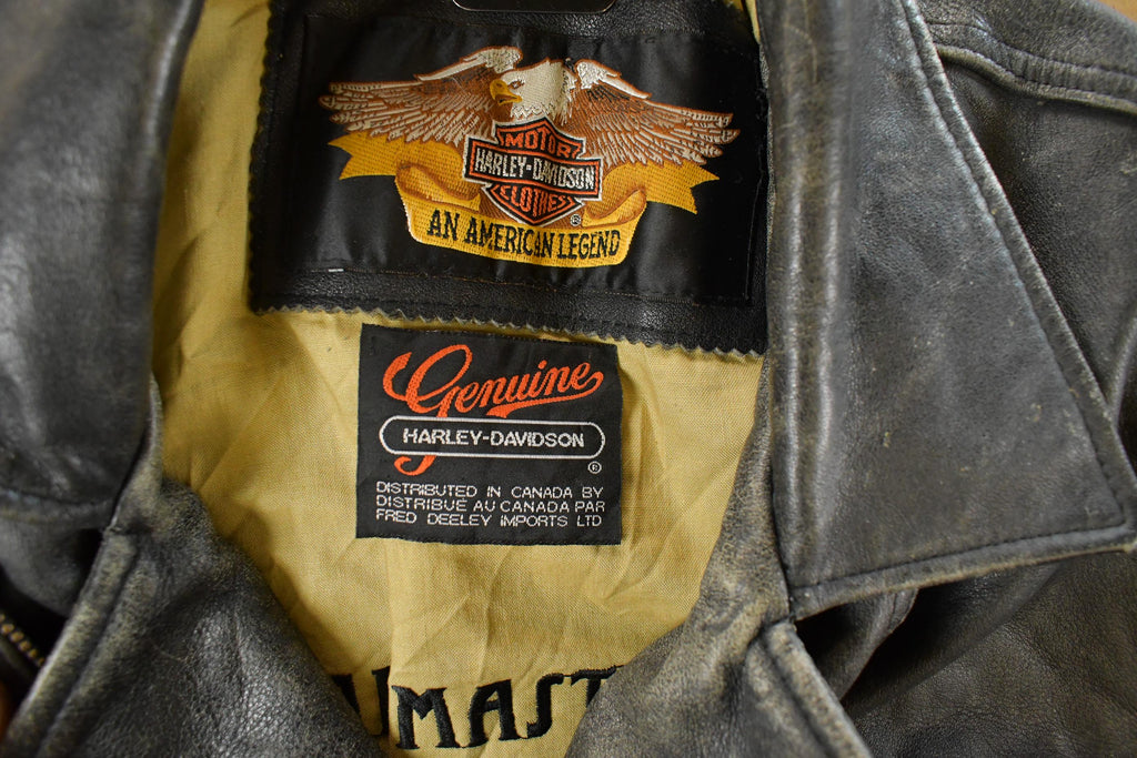 Vintage 1990s Harley Davidson Leather Biker Jacket Men's Small / Fall Outerwear / Leather Coat / Winter Outerwear / Streetwear / Motorcycles