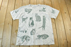 Vintage 1990s Cat Distressed T-Shirt