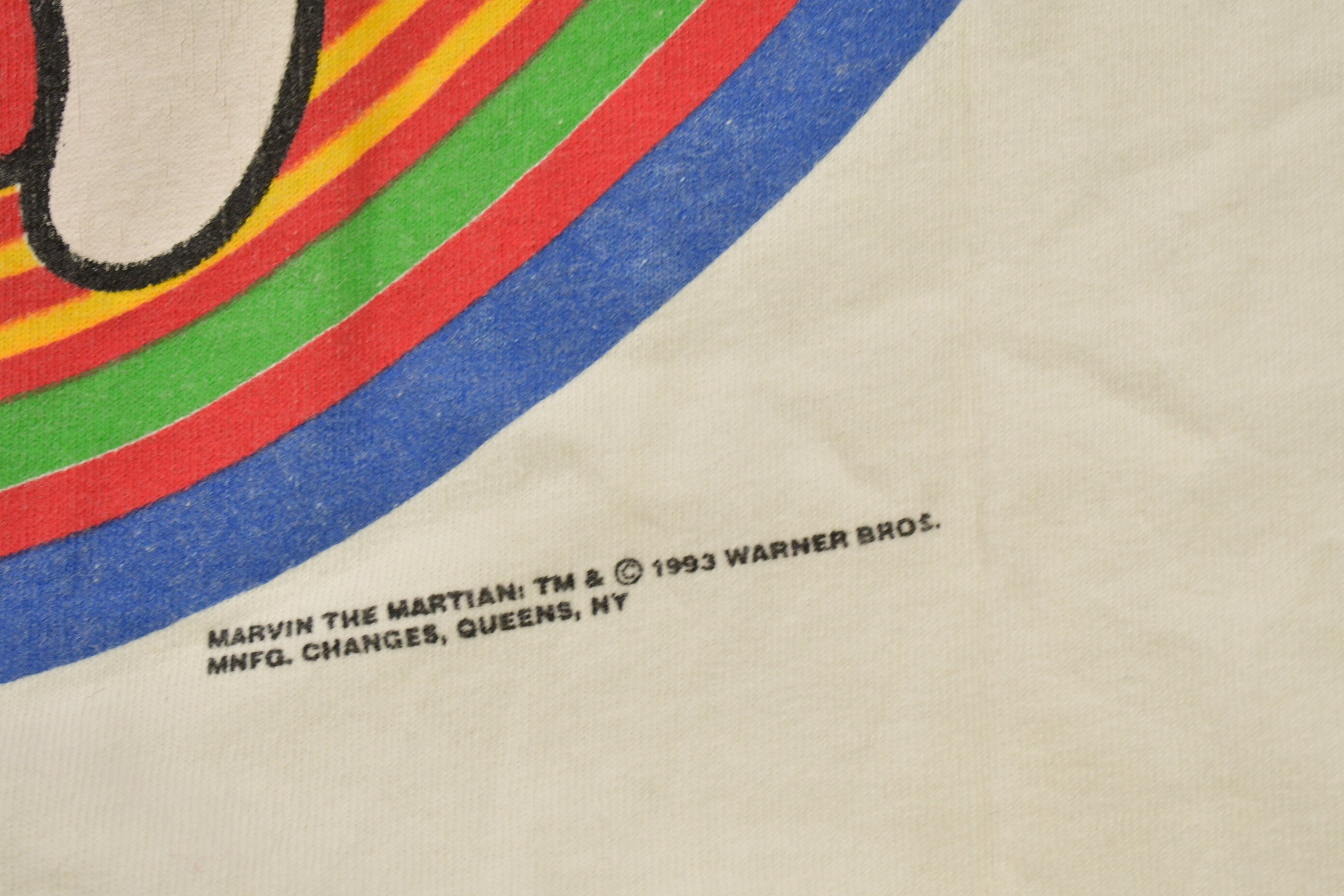 Vintage 1993 Marvin The Martian Looney Tunes Cartoon Promo T-Shirt