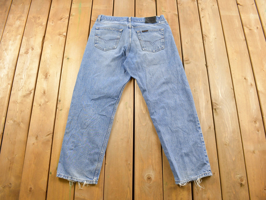 Vintage 1990s Harley Davidson Light Wash Denim Jeans Size 36 x 28