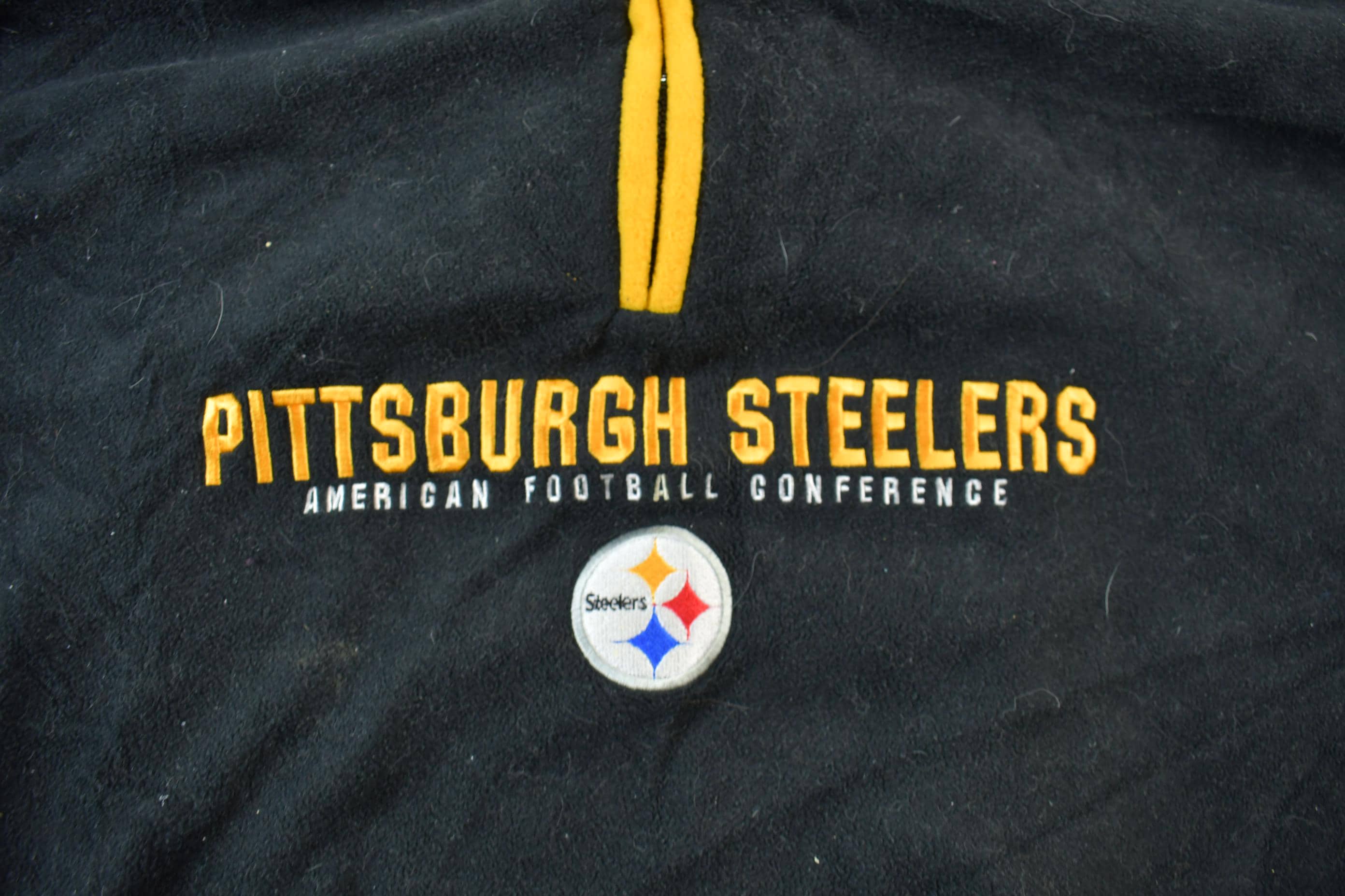 Vintage 2000s Reebok Pittsburgh Steelers NFL Quarter Zip Fleece Sweater