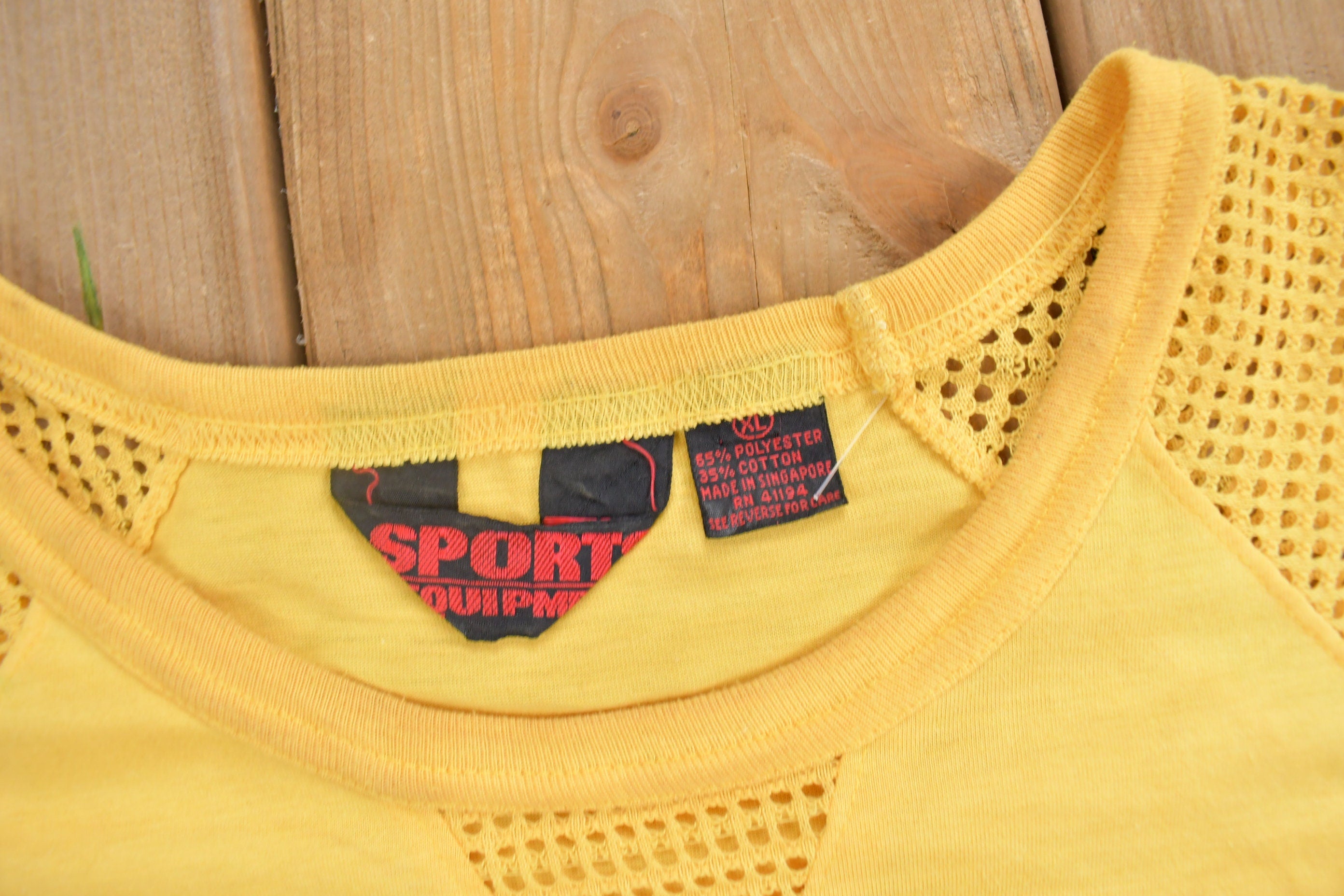 Vintage 1990s Sport Equipment Blank Jersey Style T Shirt