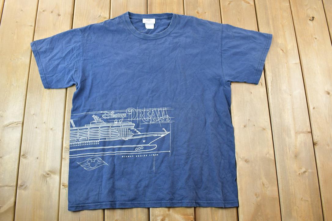 Vintage 1990s Disney Cruise Lines Cartoon Promo T-Shirt  90s Graphic Tee  Vintage Mickey Mouse  Made In USA  90s Disney Tee