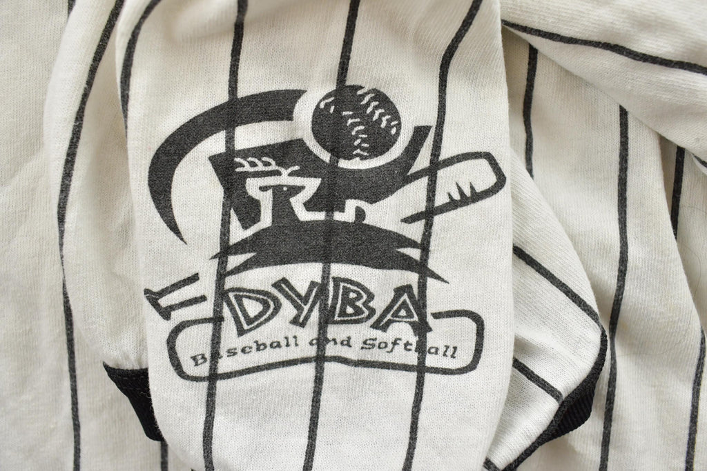 Vintage 1990s Chicago White Sox Striped MLB Baseball Majestic Graphic T-Shirt