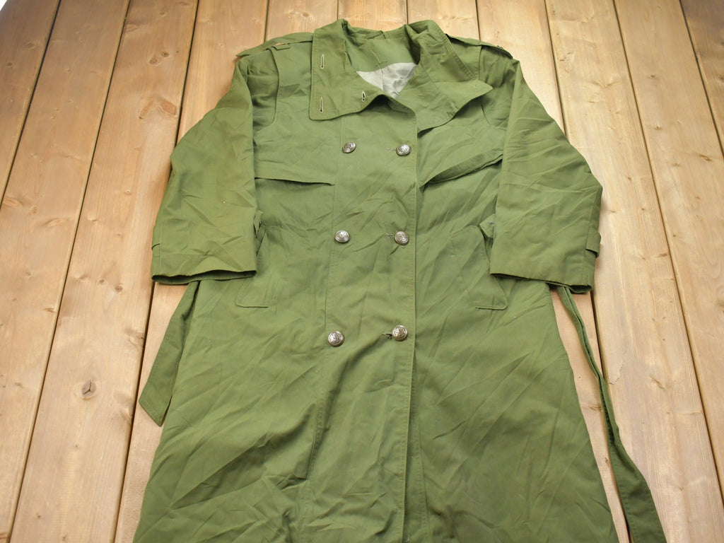 Vintage 1980s Military Trench Coat