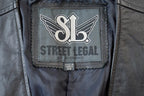 Vintage 1990s Leather Biker Vest - Size 38