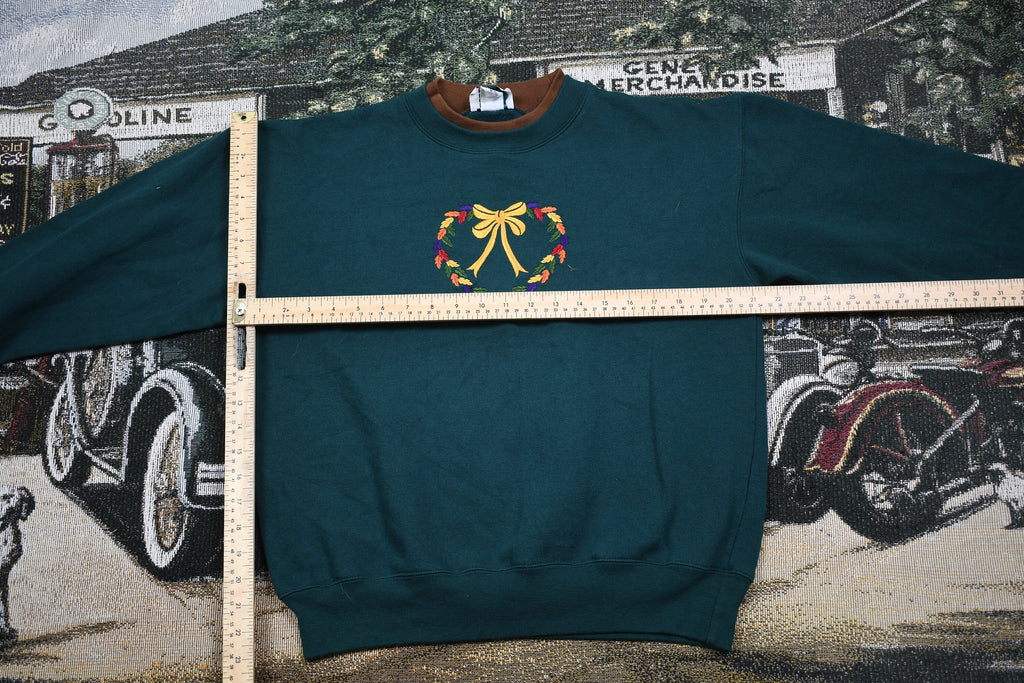 Vintage 1990s Ribbon Embroidered Crewneck