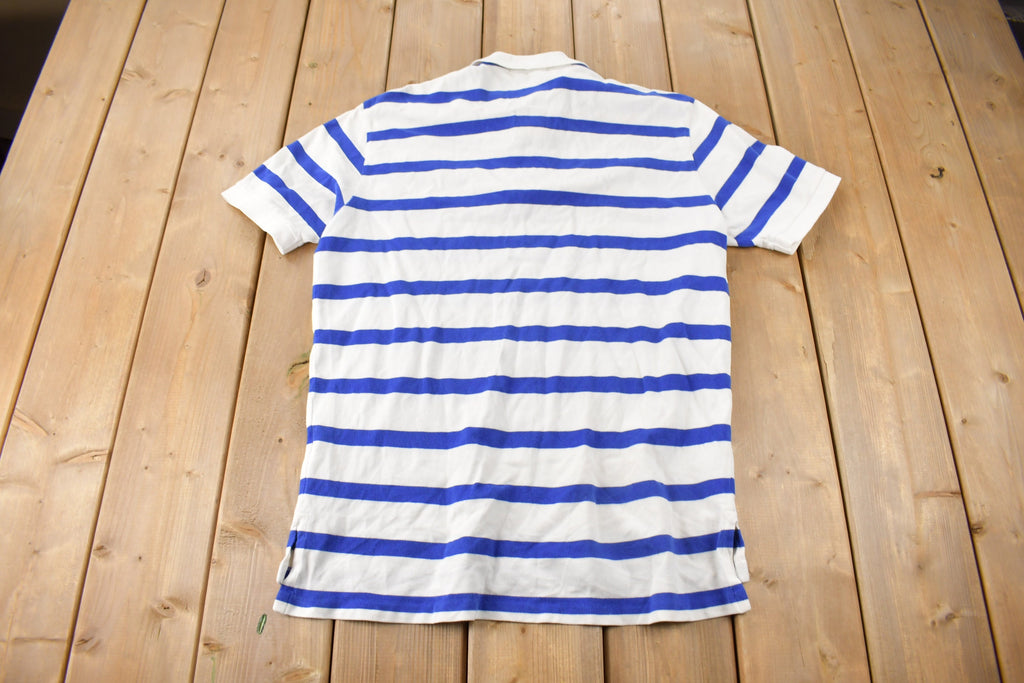 Vintage 1990s Polo By Ralph Lauren Small Pony Striped Polo Shirt Size L