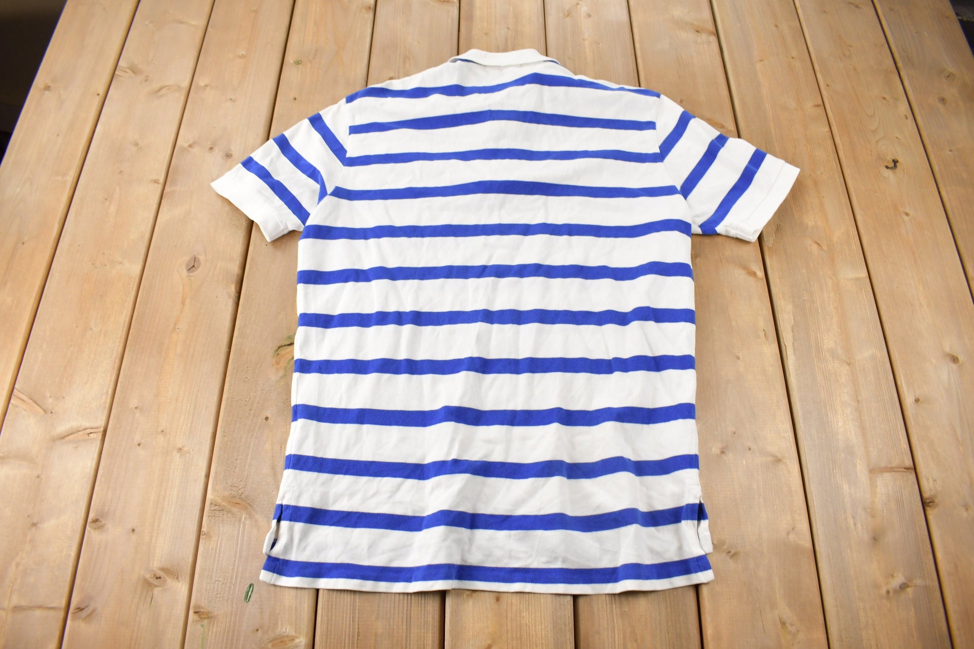 Vintage 1990s Polo By Ralph Lauren Small Pony Striped Polo Shirt Size L