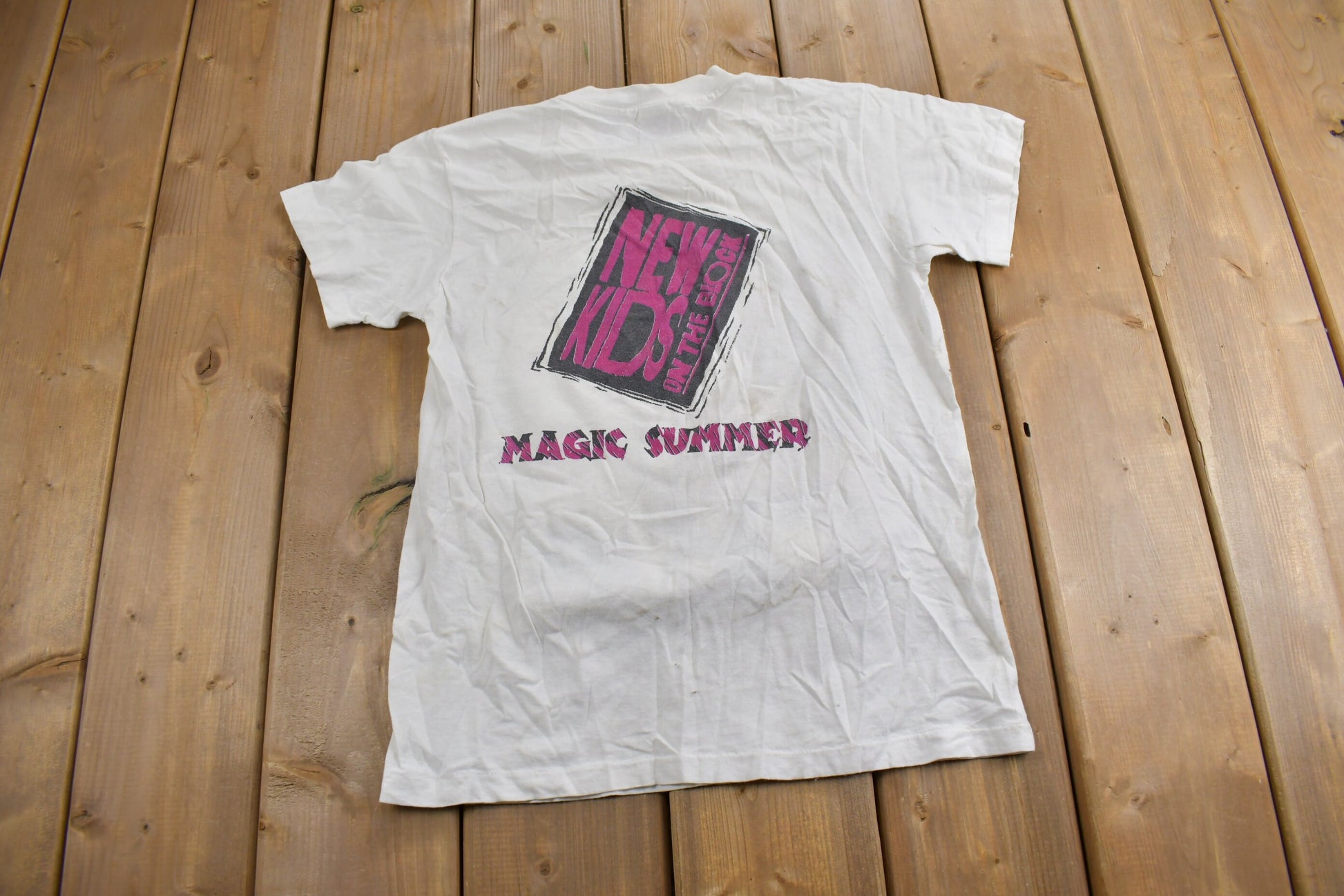 Vintage 1990 New Kids On The Block Magic Summer T Shirt / 90s Music Tee / Vintage T-Shirt / Band Tee / Concert Tour Shirt / Made In USA