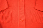 Vintage 1980s Sears Red Knit Cardigan Sweater