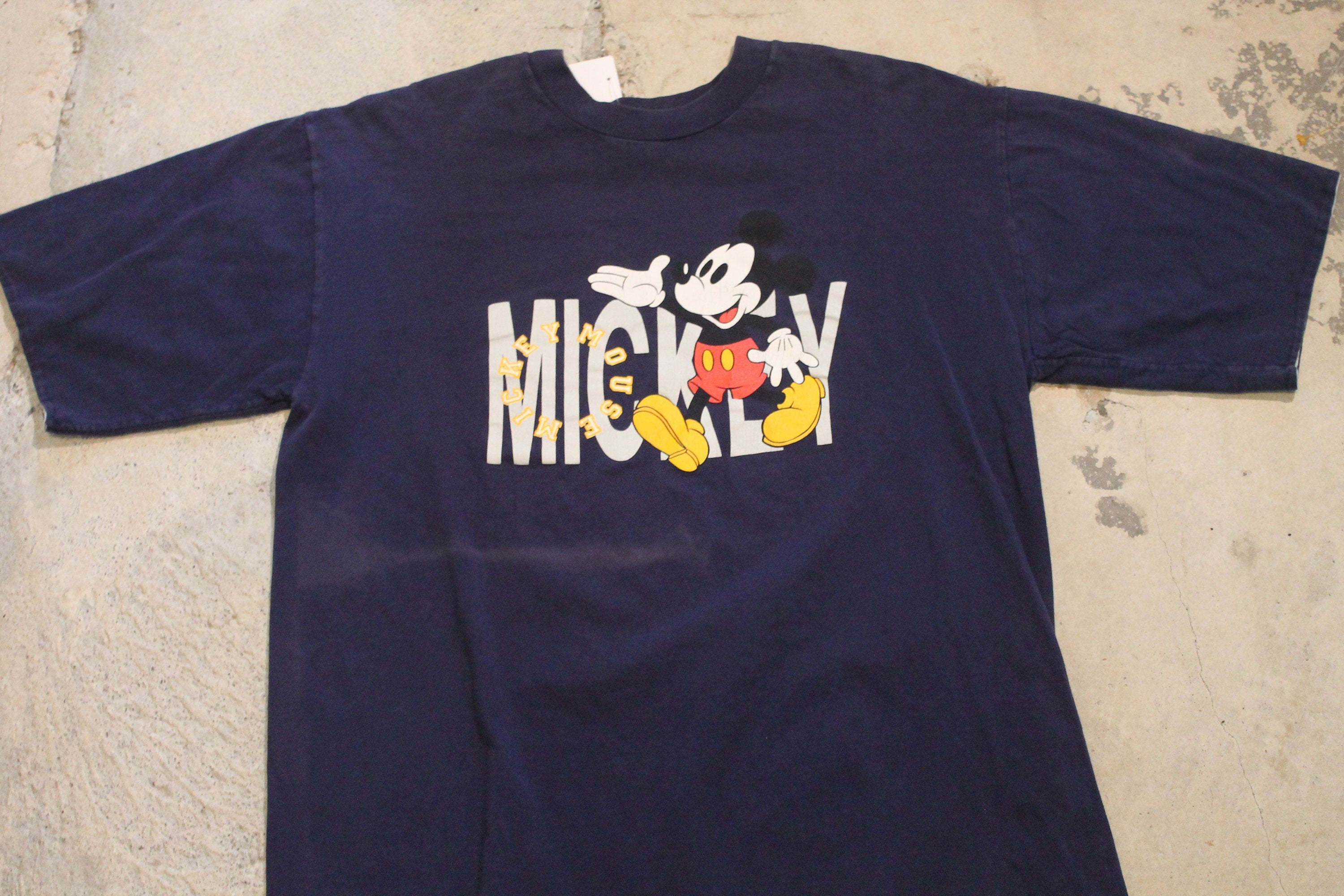 Vintage 1990s Mickey Mouse Graphic Disney T Shirt / 80s / 90s / Streetwear Fashion / Mickey Mouse Spell Out / Made In USA