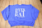Vintage 1990s River Rat Mississippi River Crewneck Sweatshirt Size 2XL