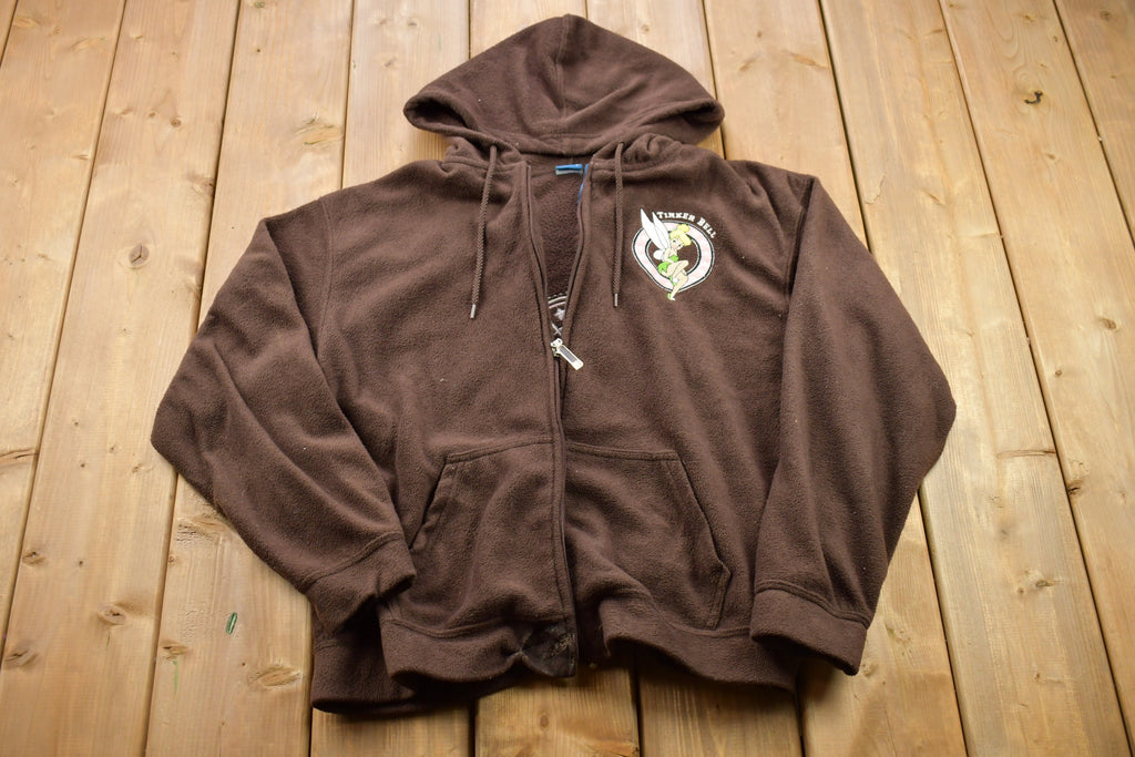 Vintage 1990s Tinker Bell Disney Hoodie  Vintage Sweatshirt  Vintage Disney  Tinker Bell  Embroidered  Vintage Tinker Bell  90s Disney