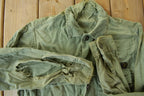 Vintage 1960s OG-107 Army Military Sateen Shirt /