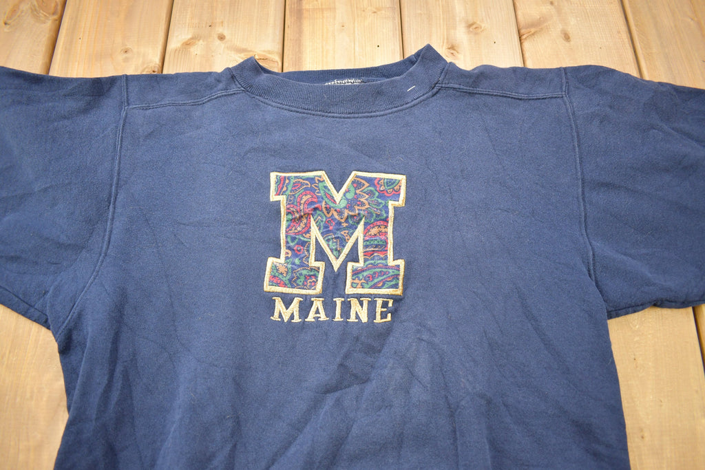 Vintage 1990s The University Of Maine Collegiate Crewneck