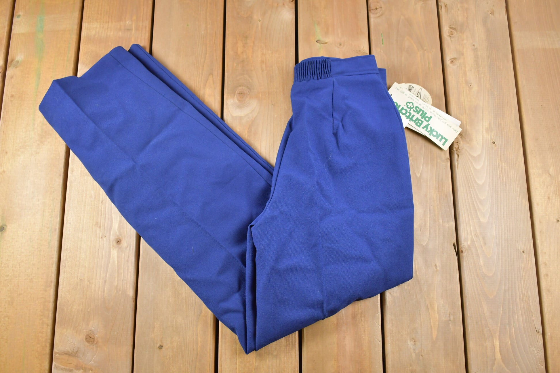 Vintage 1970's Navy Dress Pant Trousers with Original Tags Size 26 x 30
