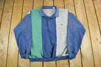 Vintage 1990 Quarter Button Rugby Collared Sweatshirt Men's 2X