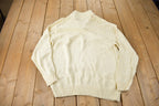 Vintage Y2K Chaps Embroidered Logo Quarter Zip Knit Sweater Size XL
