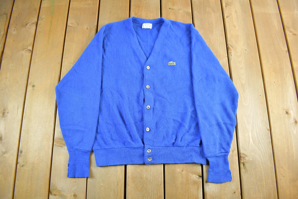 Vintage 1980s Izod Lacoste Knit Cardigan Sweater Men's S-M