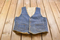 Vintage 1990s Denim Sherpa Lined Vest