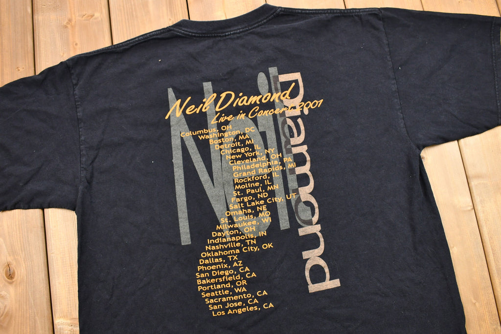 Vintage 2001 Neil Diamond Live In Concert Tour Graphic T-Shirt