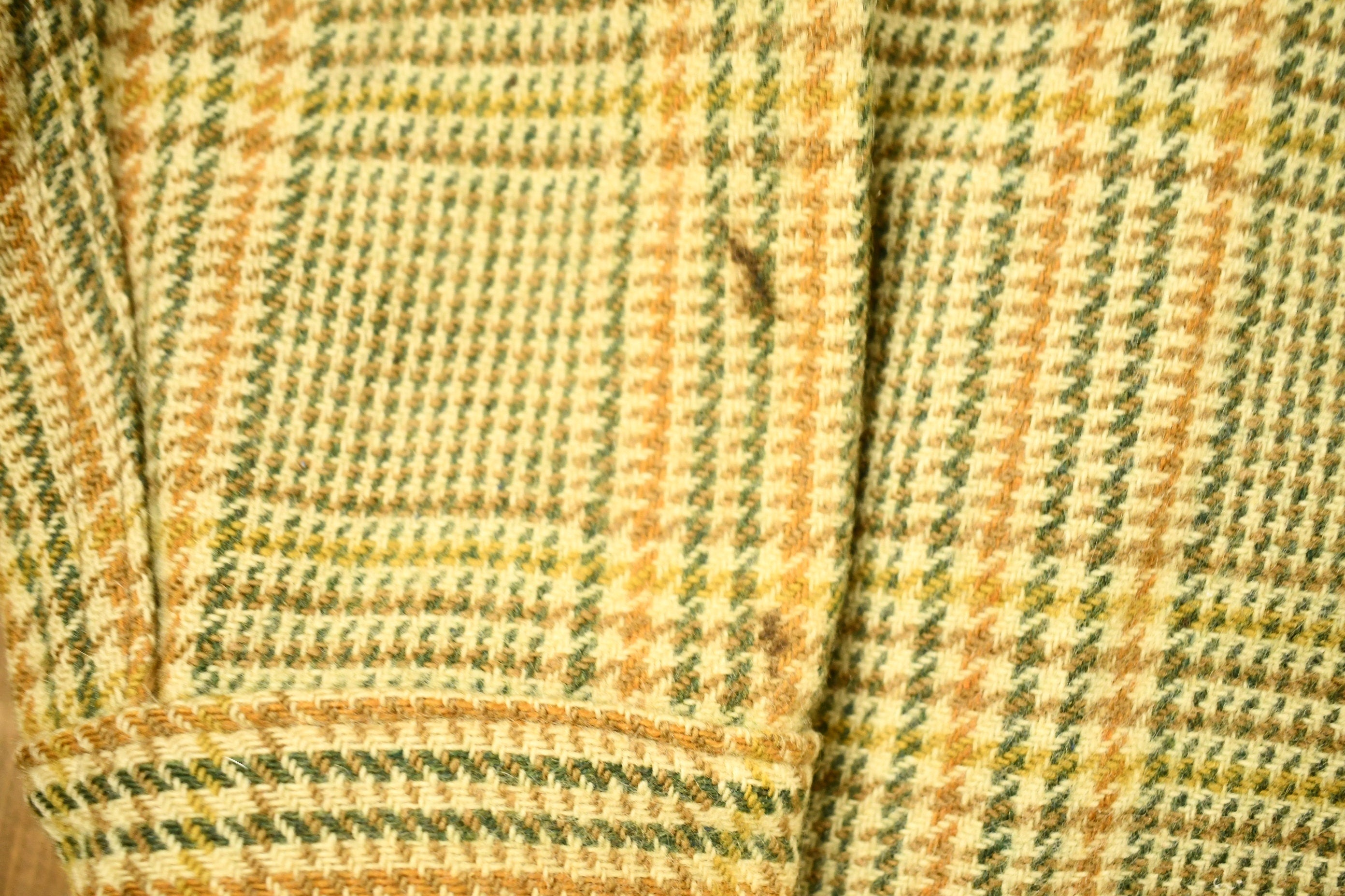 Vintage 1950s Woolrich Hounds Tooth Button Up Wool Hunting Jacket