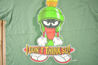 Vintage 1998 Marvin The Martian Looney Tunes Cartoon Graphic T-Shirt Made In USA