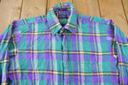 Vintage 1990s Van Heusen Plaid Button Up Shirt