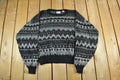 Vintage 1990s Robert Bruce Knit Striped Crewneck Sweater Men's Large