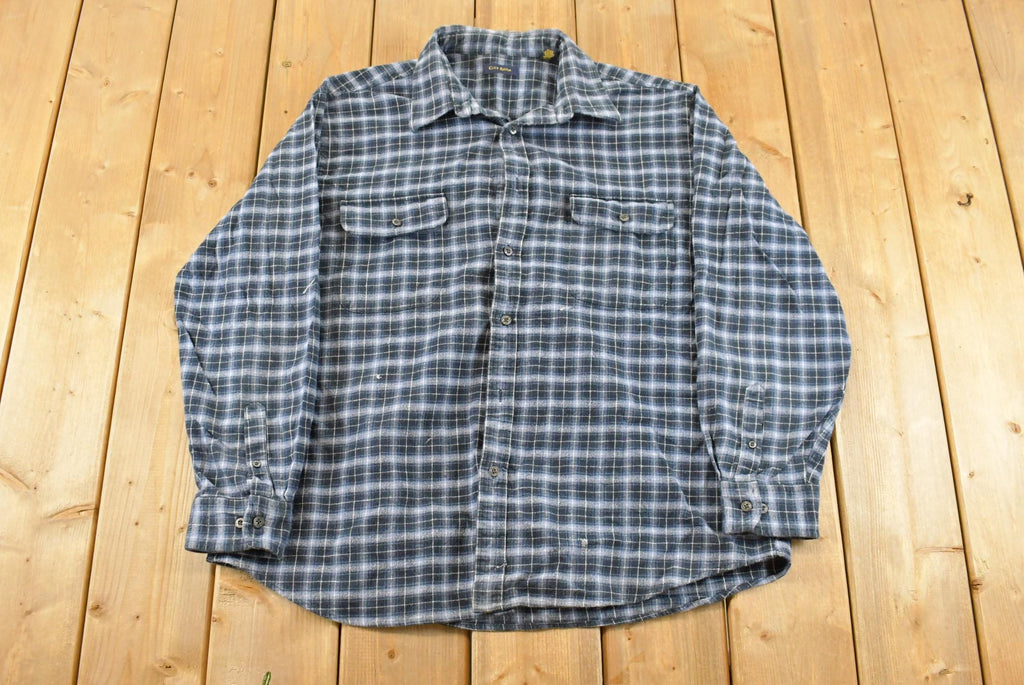 Vintage 1990s Club Room Plaid Flannel Shirt Men's 2XL