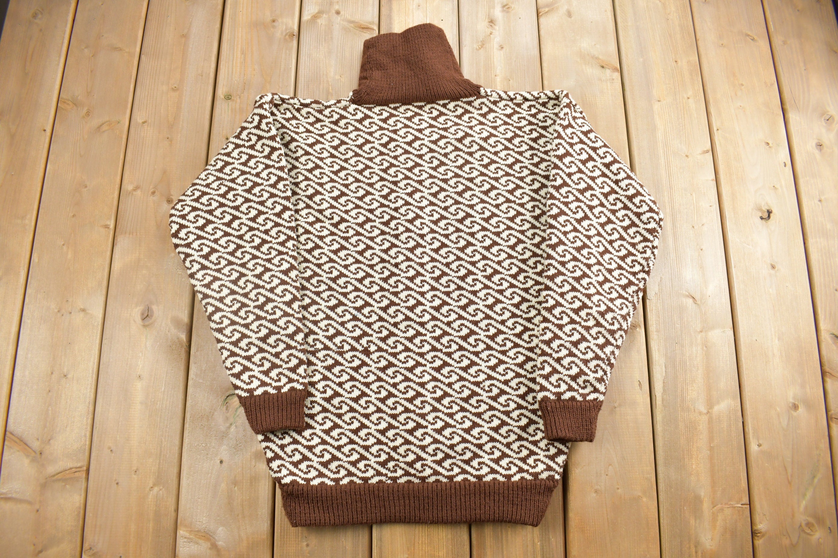 Vintage 1980s Thick Knit Turtle Neck Sweater