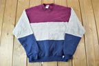 Vintage 1990s Russell Athletic Colour Block Crewneck Sweatshirt