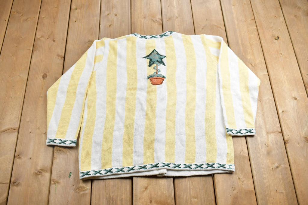 Vintage 1990s The Quacker Factory Knitted Button Up Sweater