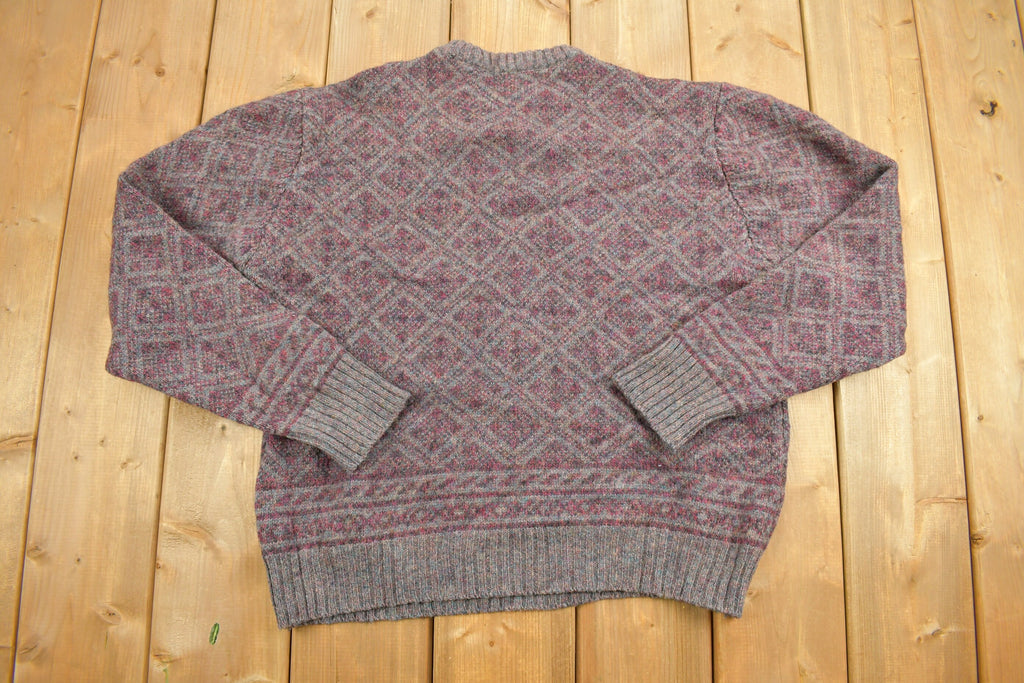 Vintage 1990s McGregor Geometric Patterned Crewneck Sweater