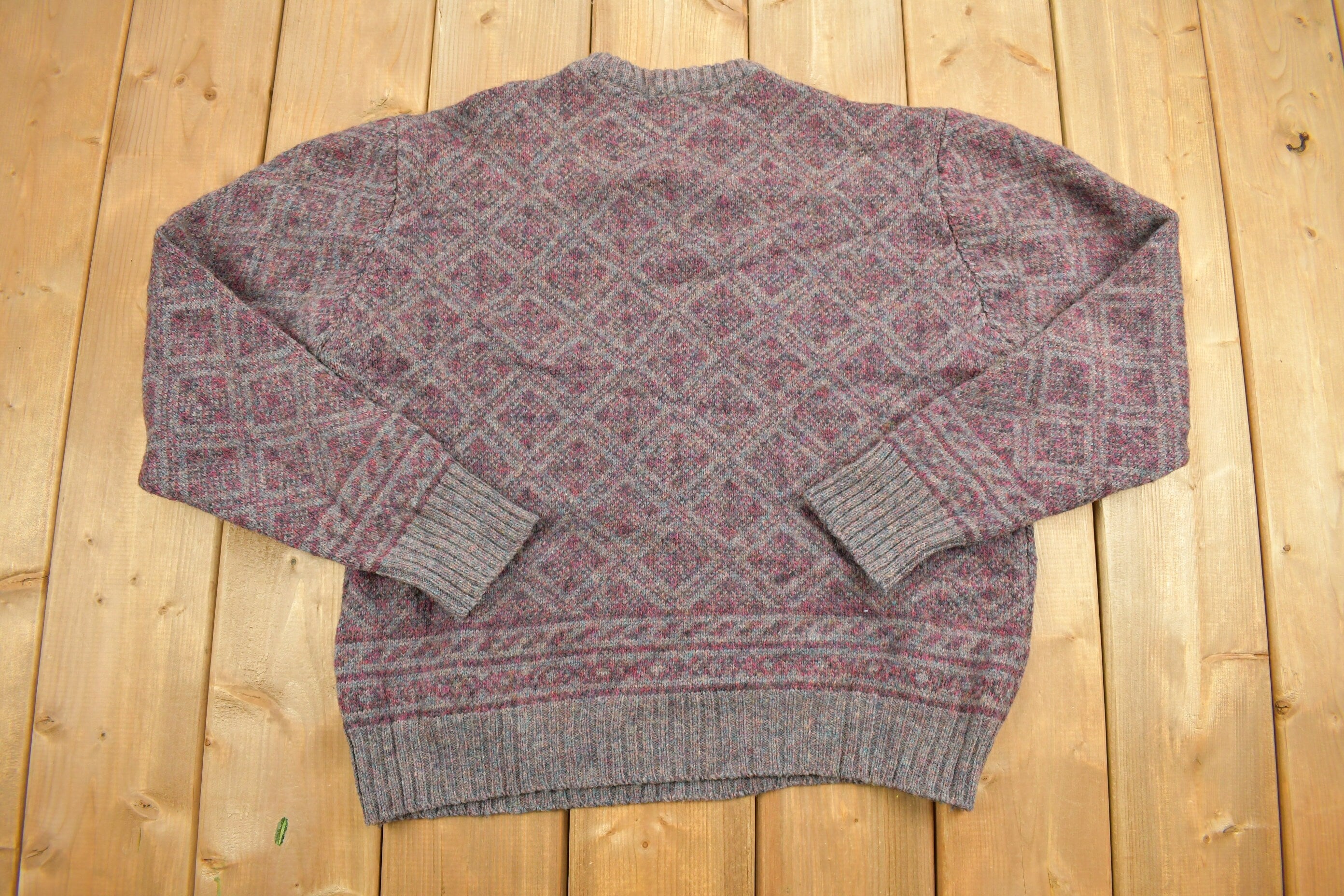 Vintage 1990s McGregor Geometric Patterned Crewneck Sweater